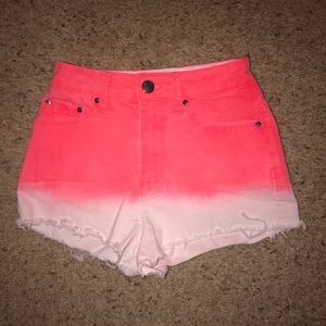 high rise jean shorts